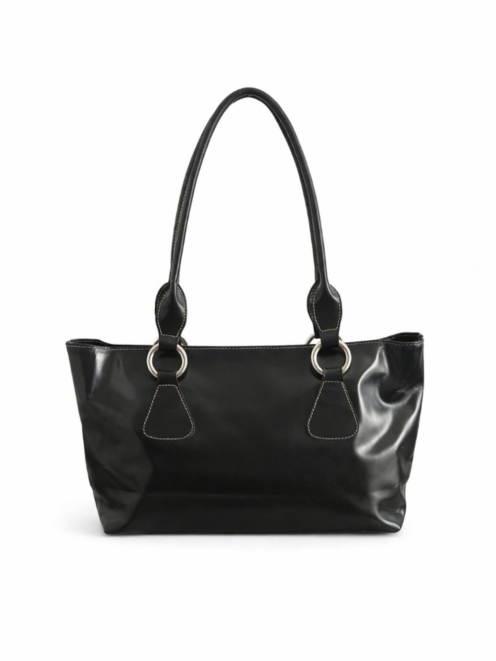 Claudia Firenze Black Leather Shoulder Bag - Made in Italy